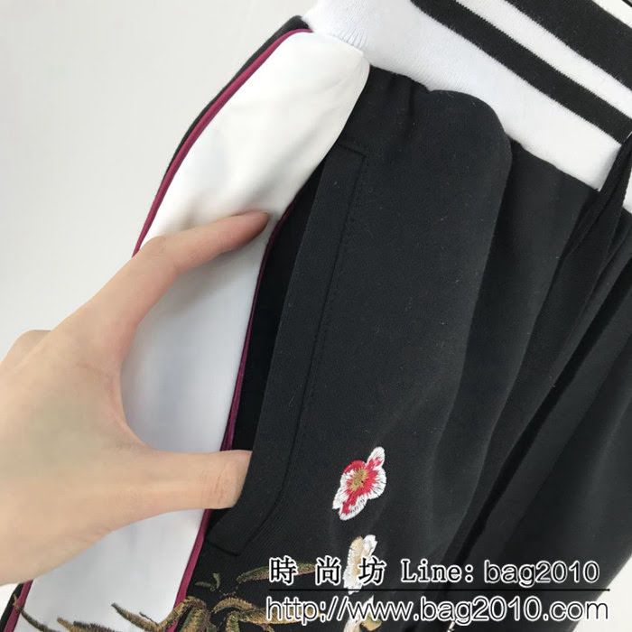 DＧ杜嘉班納 2018FW秋冬走秀款 海報主打款 仙鶴櫻花花卉刺繡 運動套裝 情侶款 ydi1014